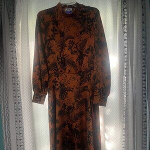 Future Collective Kahlana Barfield Brown Asymmetrical Dress